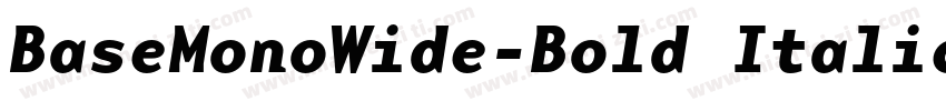 BaseMonoWide-Bold Italic字体转换